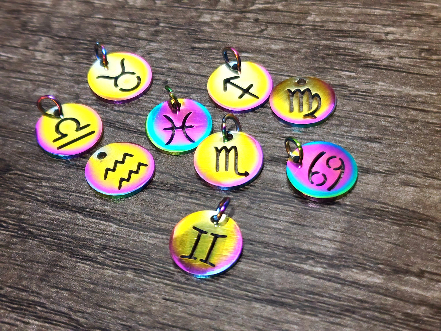 Rainbow Zodiac Charms